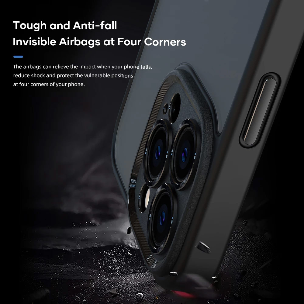 Picture of Apple iPhone 13 Pro 6.1 Case | Rock Guard Touch Lens Protection Anti Finger Print Drop Protection Case for iPhone 13 Pro 6.1 (Matte Black)