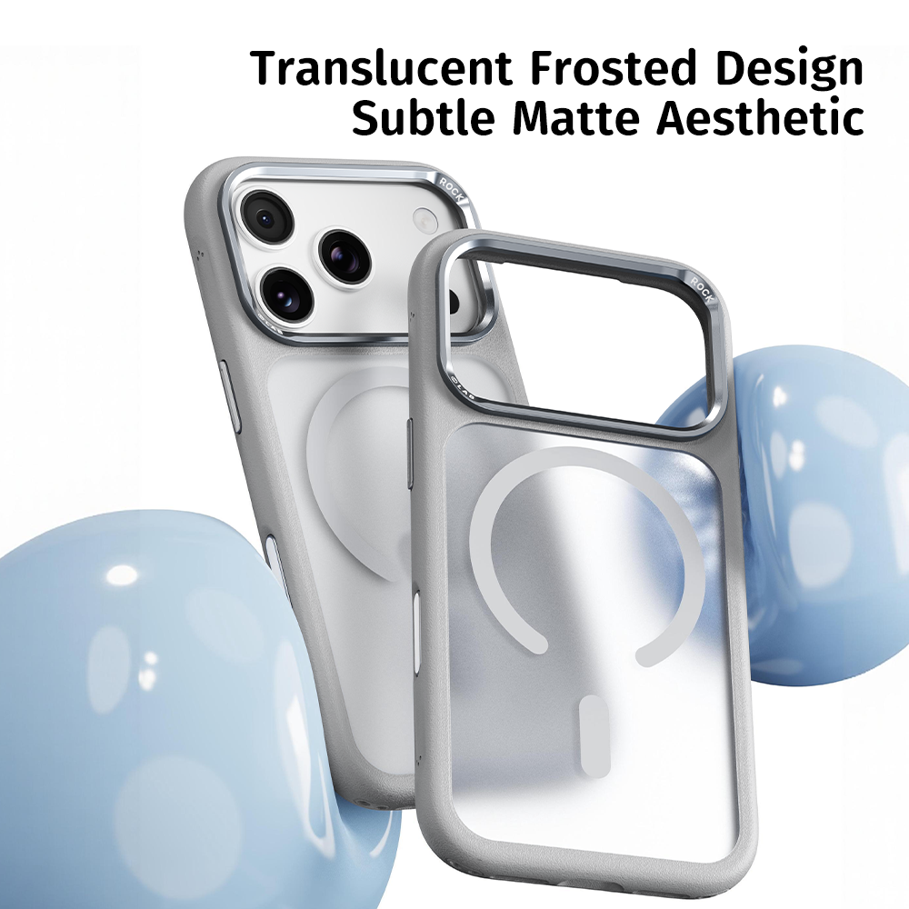 Picture of Apple iPhone 18 Pro Case | ROCK Guard Touch Series Magnetic Protection Case for iPhone 18 Pro (Grey)