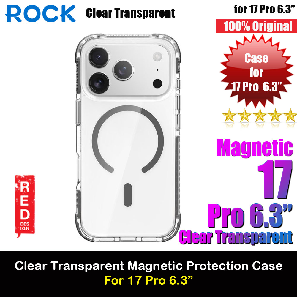 Picture of Rock Crystal Clear Magnetic Anti Drop Protection Case for iPhone 17 Pro 6.3 (Black) Apple iPhone 17 Pro 6.3- Apple iPhone 17 Pro 6.3 Cases, Apple iPhone 17 Pro 6.3 Covers, iPad Cases and a wide selection of Apple iPhone 17 Pro 6.3 Accessories in Malaysia, Sabah, Sarawak and Singapore 