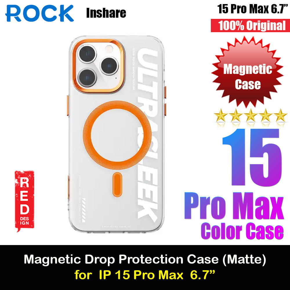 Picture of Rock Inshare Artistic Young Stylish Color Magnetic Drop Protection Case for iPhone 15 Pro Max 6.7 (Orange) Apple iPhone 15 Pro Max 6.7- Apple iPhone 15 Pro Max 6.7 Cases, Apple iPhone 15 Pro Max 6.7 Covers, iPad Cases and a wide selection of Apple iPhone 15 Pro Max 6.7 Accessories in Malaysia, Sabah, Sarawak and Singapore 