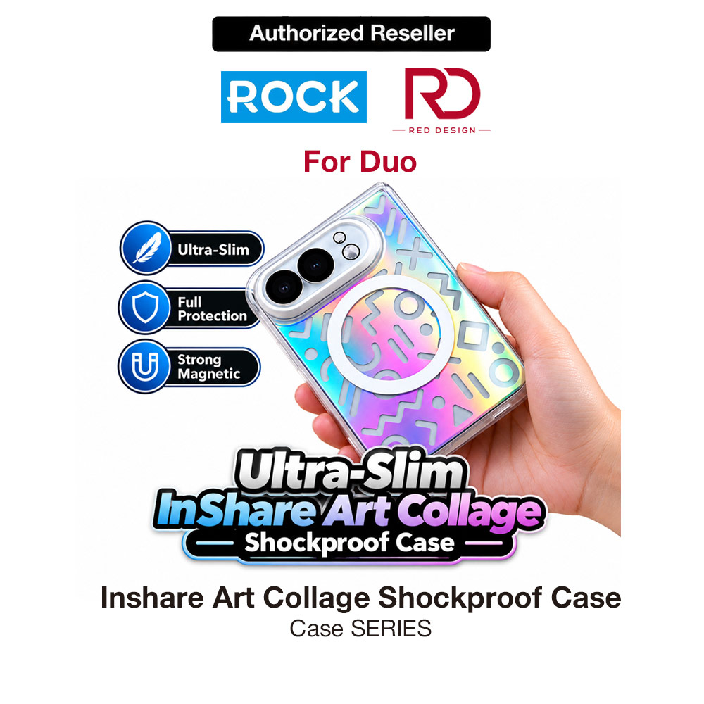 Picture of ROCK Inshare Art Collage Magnetic Case for iPhone Duo - Iridescent Apple iPhone Duo- Apple iPhone Duo Cases, Apple iPhone Duo Covers, iPad Cases and a wide selection of Apple iPhone Duo Accessories in Malaysia, Sabah, Sarawak and Singapore