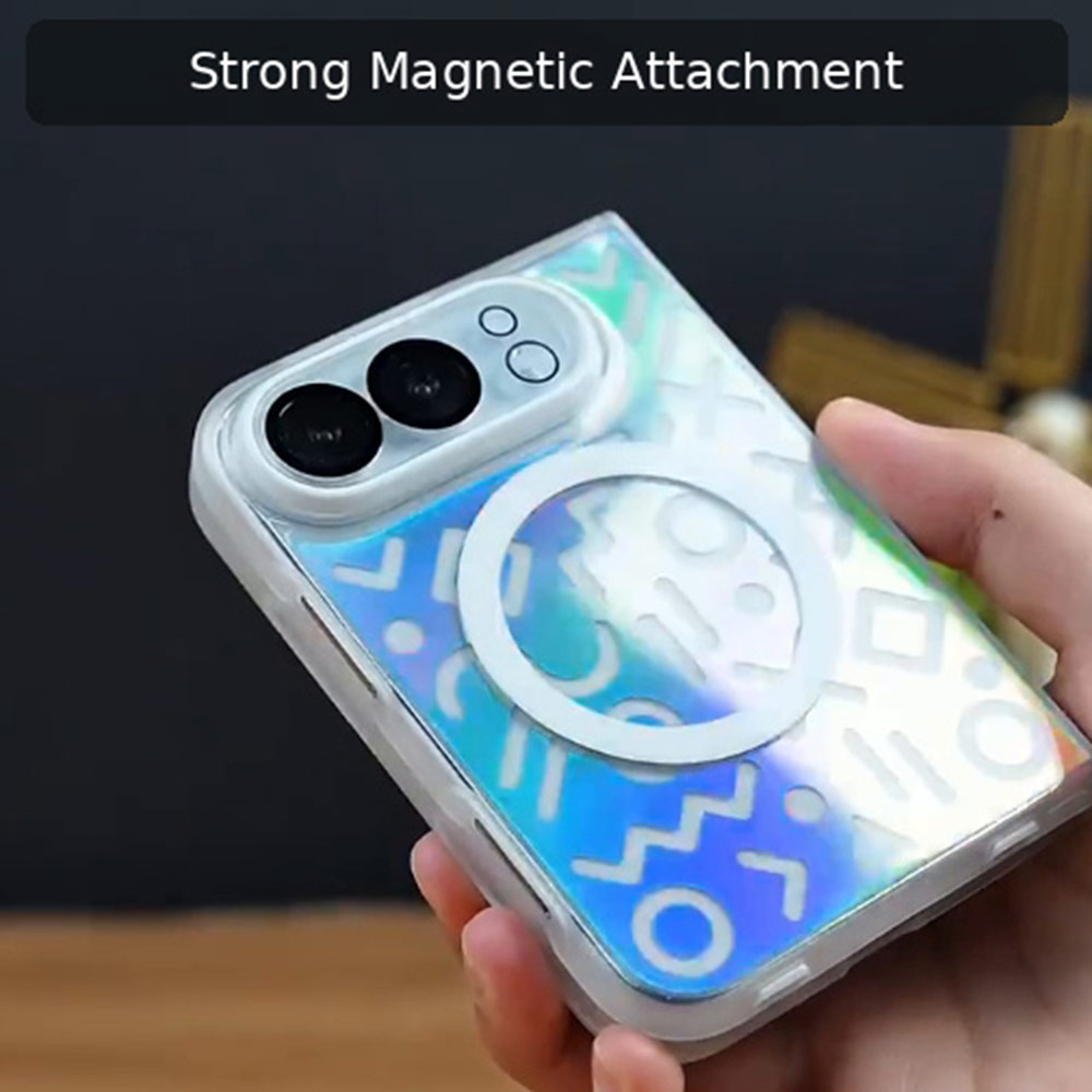 Picture of Apple iPhone Duo Case | ROCK Inshare Art Collage Magnetic Case for iPhone Duo - Iridescent