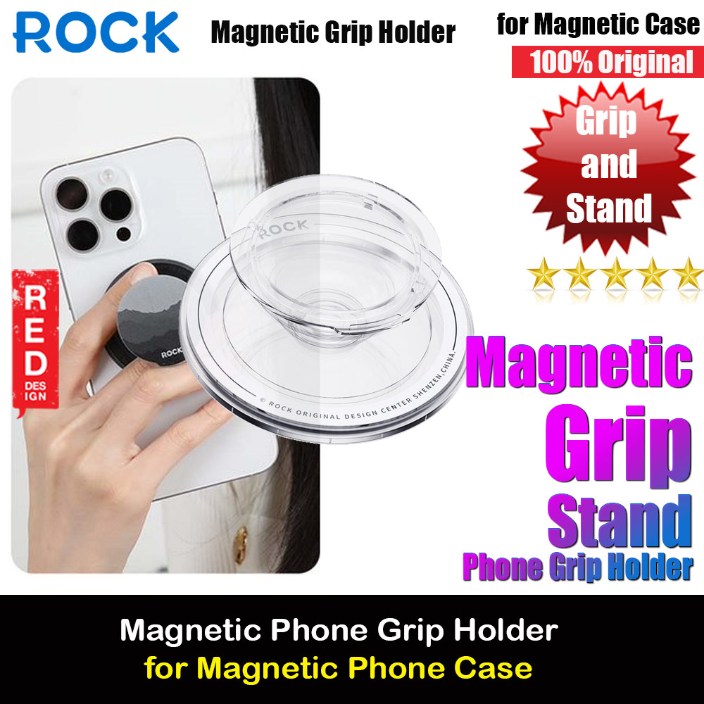 Picture of Rock Magnetic Airbag Bracket Foldable Grip Stand Phone Holder (Transparent) Red Design- Red Design Cases, Red Design Covers, iPad Cases and a wide selection of Red Design Accessories in Malaysia, Sabah, Sarawak and Singapore 