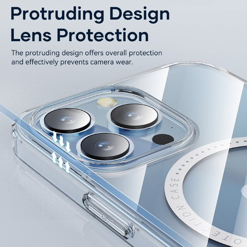 Picture of Apple iPhone 13 Pro Max 6.7 Case | Rock Pure Series Protection Magnetic Case Magsafe Compatible for iPhone 13 Pro Max 6.7 (Clear)