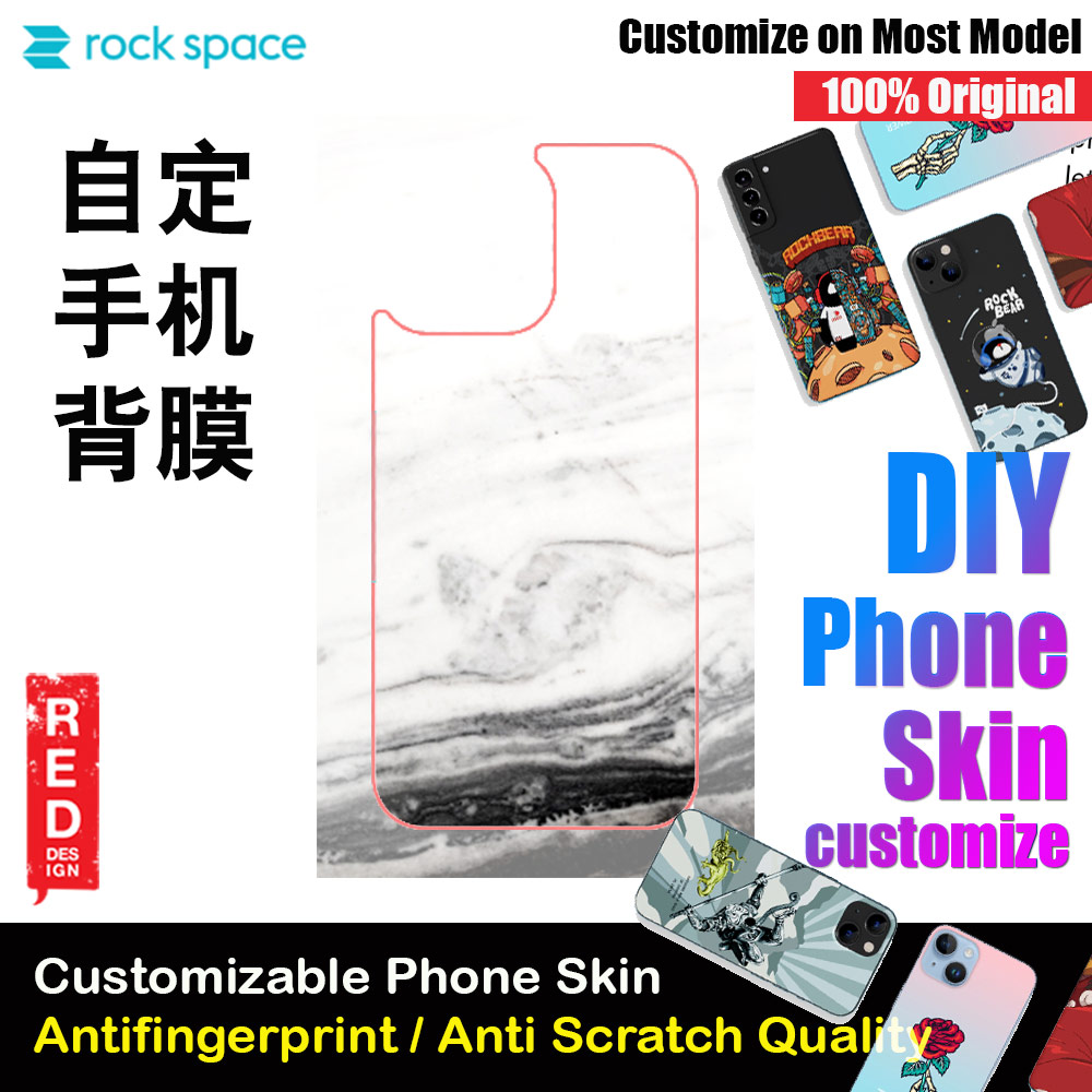 Picture of Rock Space DIY 自定 定制 设计 手机背膜 贴纸 DIY Customize High Quality Print Phone Skin Sticker for Multiple Phone Model with Multiple Photo Images Gallery or with Own Phone CellphoneText (Pattern Marble Black White) Red Design- Red Design Cases, Red Design Covers, iPad Cases and a wide selection of Red Design Accessories in Malaysia, Sabah, Sarawak and Singapore 