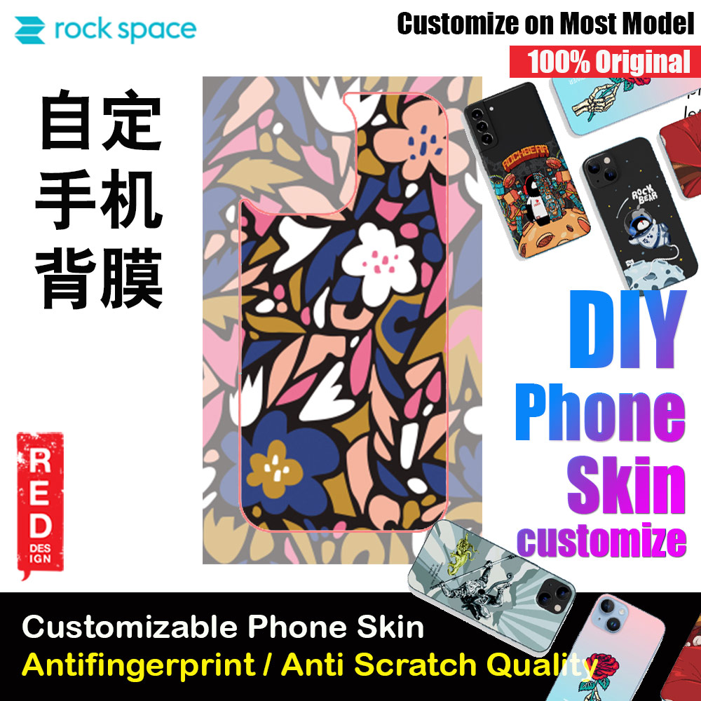 Picture of Rock Space DIY 自定 定制 设计 手机背膜 贴纸 DIY Customize High Quality Print Phone Skin Sticker for Multiple Phone Model with Multiple Photo Images Gallery or with Own Phone Text (Pattern Flowers Floral) Red Design- Red Design Cases, Red Design Covers, iPad Cases and a wide selection of Red Design Accessories in Malaysia, Sabah, Sarawak and Singapore 