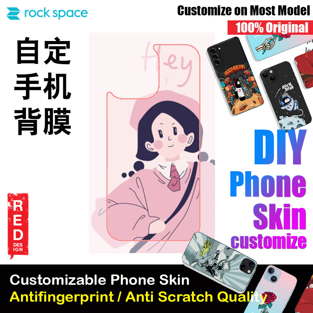 Picture of Rock Space DIY 自定 定制 设计 手机背膜 贴纸 DIY Customize High Quality Print Phone Skin Sticker for Multiple Phone Model with Multiple Photo Images Gallery or with Own Phone Text (People Hey)