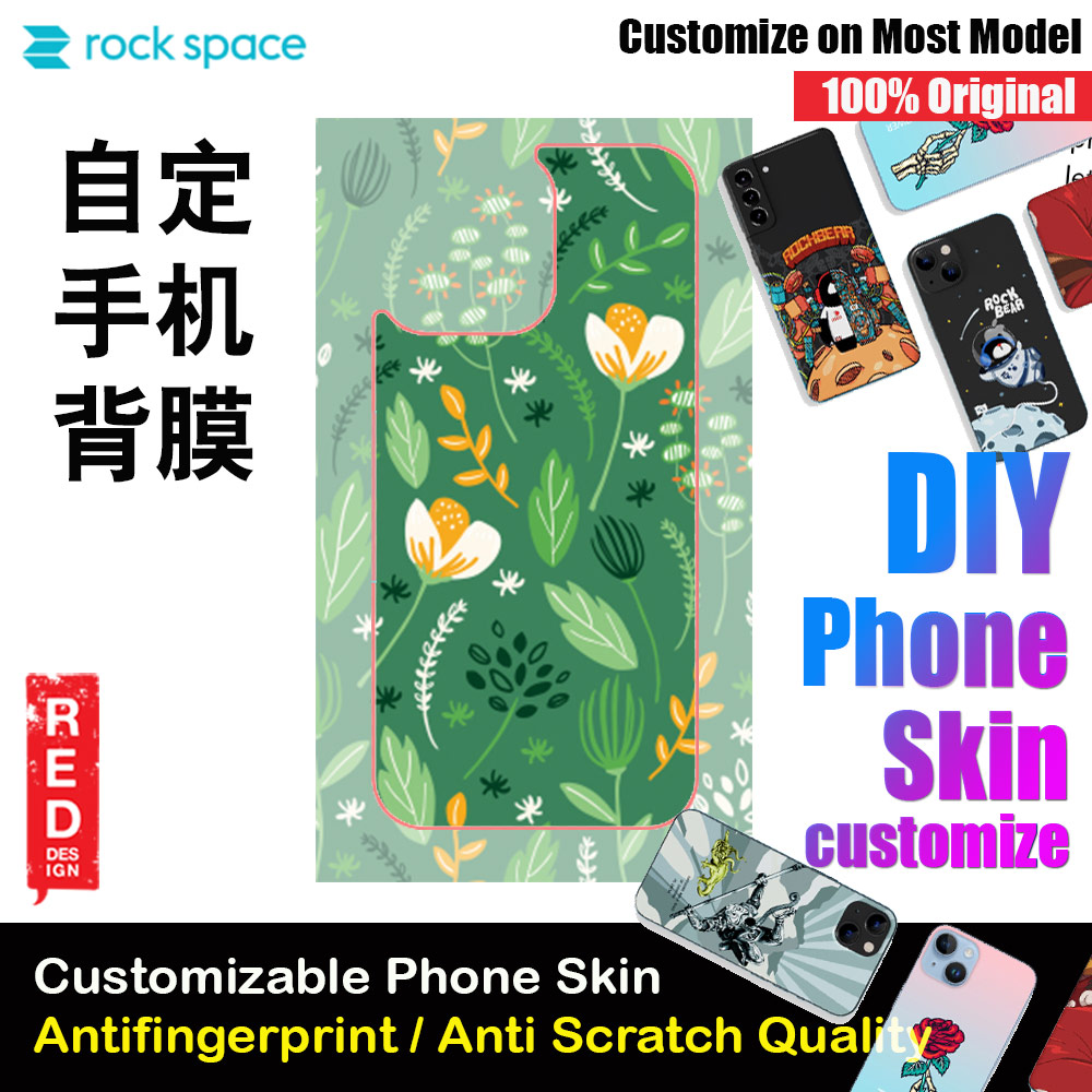 Picture of Rock Space DIY 自定 定制 设计 手机背膜 贴纸 DIY Customize High Quality Print Phone Skin Sticker for Multiple Phone Model with Multiple Photo Images Gallery or with Own Phone Text (Pattern Flowers Floral) Red Design- Red Design Cases, Red Design Covers, iPad Cases and a wide selection of Red Design Accessories in Malaysia, Sabah, Sarawak and Singapore 