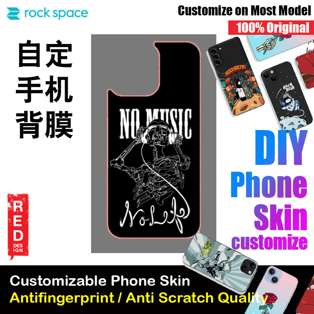 Picture of Rock Space DIY 自定 定制 设计 手机背膜 贴纸 DIY Customize High Quality Print Phone Skin Sticker for Multiple Phone Model with Multiple Photo Images Gallery or with Own Phone Text (People No Music) Red Design- Red Design Cases, Red Design Covers, iPad Cases and a wide selection of Red Design Accessories in Malaysia, Sabah, Sarawak and Singapore 