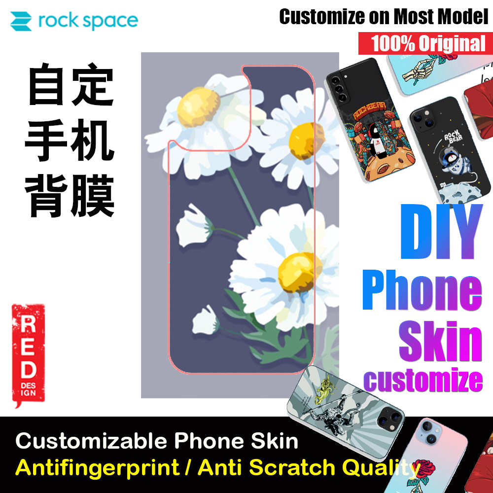 Picture of Rock Space DIY 自定 定制 设计 手机背膜 贴纸 DIY Customize High Quality Print Phone Skin Sticker for Multiple Phone Model with Multiple Photo Images Gallery or with Own Phone Text (Pattern Flowers Floral) Red Design- Red Design Cases, Red Design Covers, iPad Cases and a wide selection of Red Design Accessories in Malaysia, Sabah, Sarawak and Singapore 