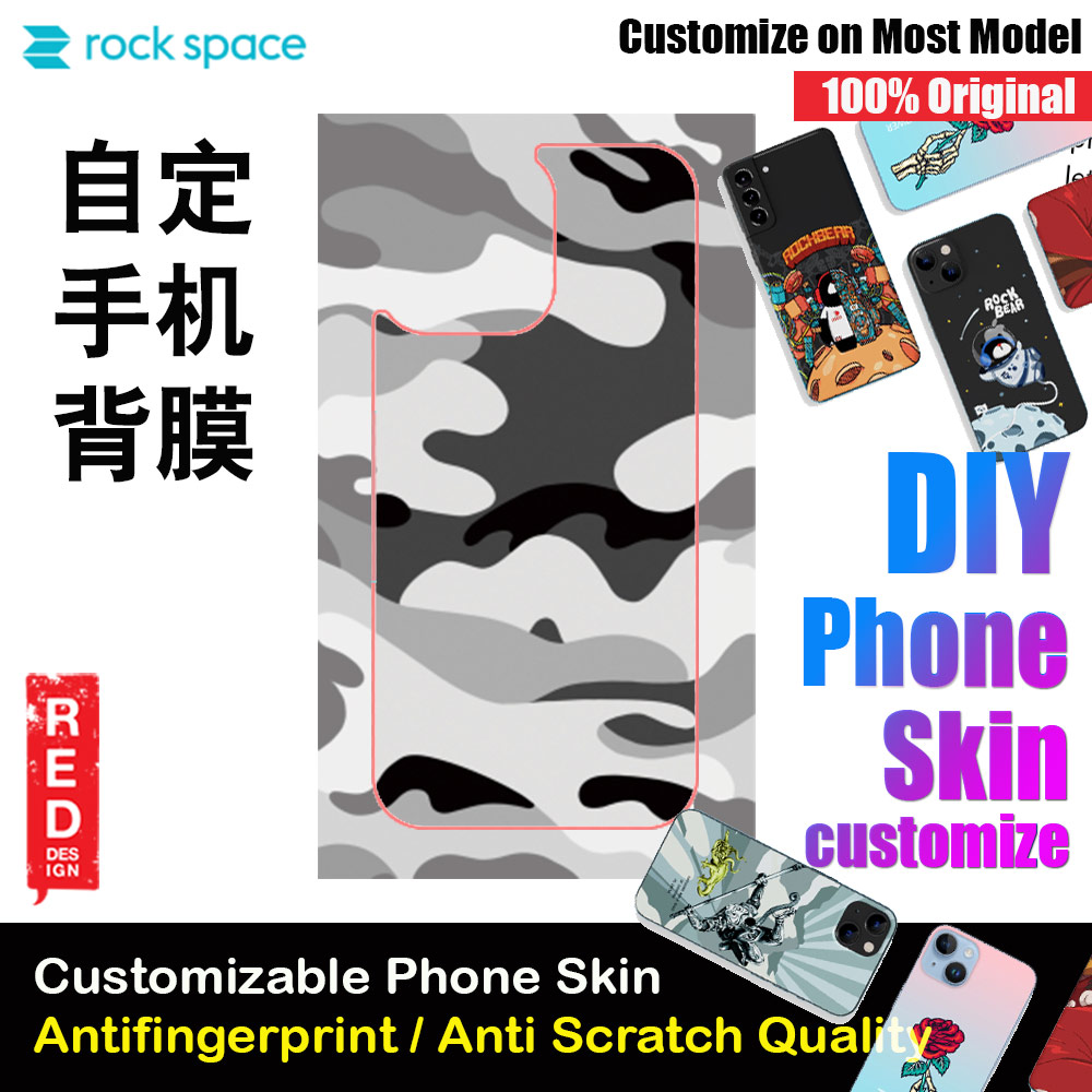 Picture of Rock Space DIY 自定 定制 设计 手机背膜 贴纸 DIY Customize High Quality Print Phone Skin Sticker for Multiple Phone Model with Multiple Photo Images Gallery or with Own Phone Text (Pattern camouflage) Red Design- Red Design Cases, Red Design Covers, iPad Cases and a wide selection of Red Design Accessories in Malaysia, Sabah, Sarawak and Singapore 