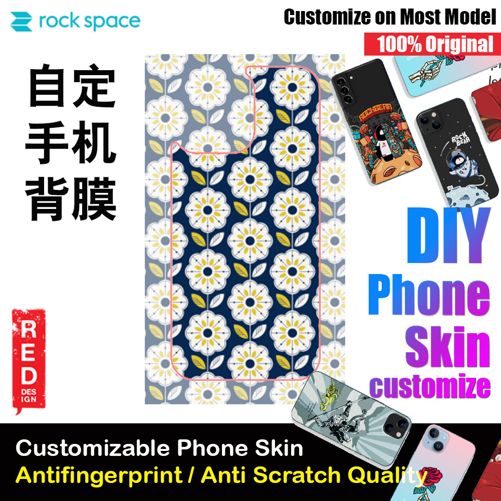 Picture of Rock Space DIY 自定 定制 设计 手机背膜 贴纸 DIY Customize High Quality Print Phone Skin Sticker for Multiple Phone Model with Multiple Photo Images Gallery or with Own Phone Text (Pattern Flowers Floral) Red Design- Red Design Cases, Red Design Covers, iPad Cases and a wide selection of Red Design Accessories in Malaysia, Sabah, Sarawak and Singapore 