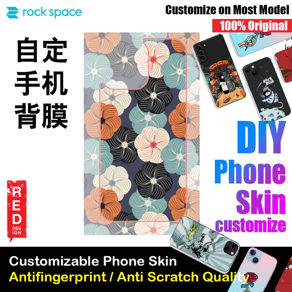 Picture of Rock Space DIY 自定 定制 设计 手机背膜 贴纸 DIY Customize High Quality Print Phone Skin Sticker for Multiple Phone Model with Multiple Photo Images Gallery or with Own Phone Text (Pattern Floral) Red Design- Red Design Cases, Red Design Covers, iPad Cases and a wide selection of Red Design Accessories in Malaysia, Sabah, Sarawak and Singapore 