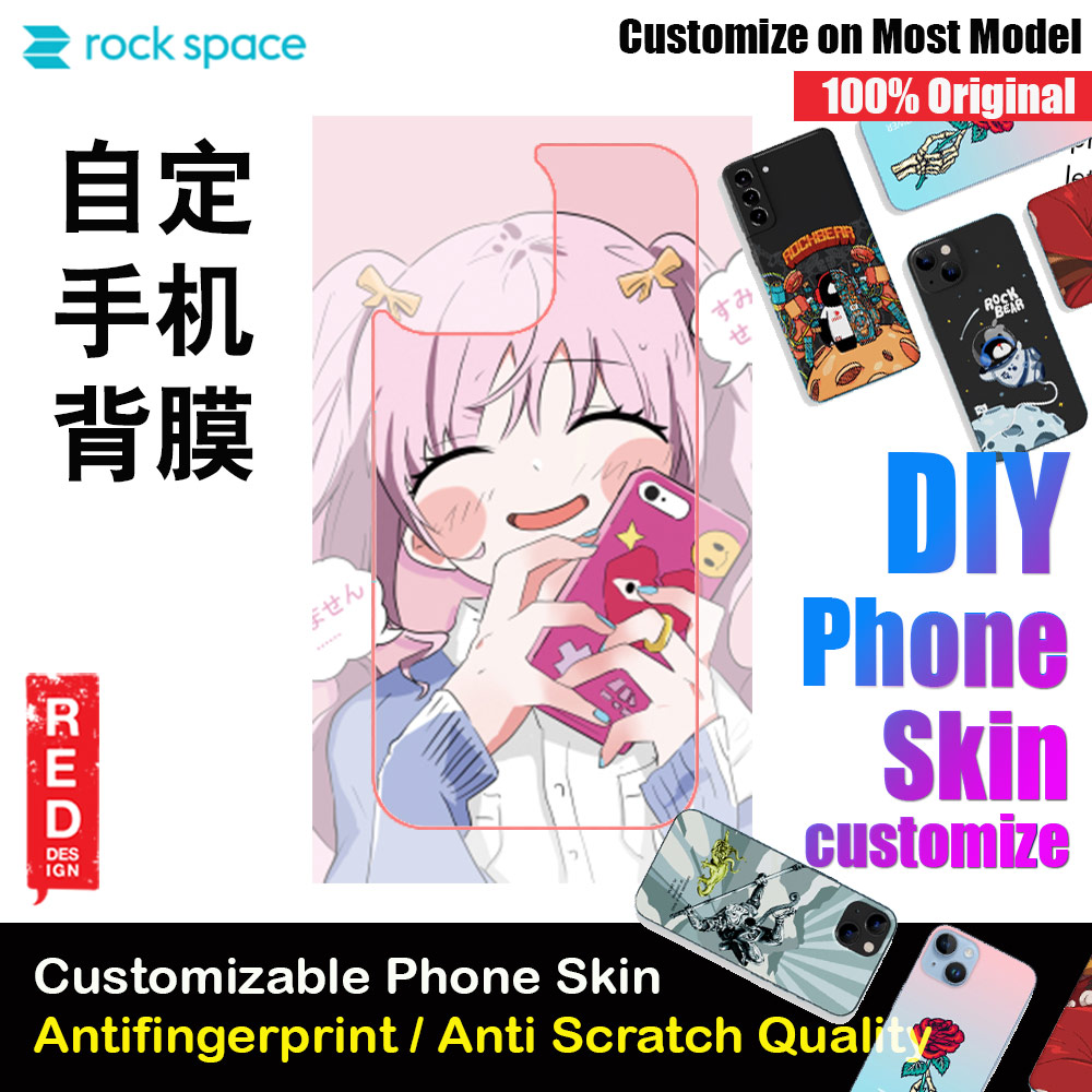 Picture of Rock Space DIY 自定 定制 设计 手机背膜 贴纸 DIY Customize High Quality Print Phone Skin Sticker for Multiple Phone Model with Multiple Photo Images Gallery or with Own Phone Text (Anime Girl) Red Design- Red Design Cases, Red Design Covers, iPad Cases and a wide selection of Red Design Accessories in Malaysia, Sabah, Sarawak and Singapore 