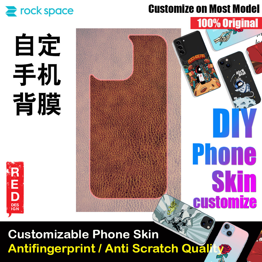 Picture of Rock Space DIY 自定 定制 设计 手机背膜 贴纸 DIY Customize High Quality Print Phone Skin Sticker for Multiple Phone Model with Multiple Photo Images Gallery or with Own Phone Text (Pattern Leather Wood) Red Design- Red Design Cases, Red Design Covers, iPad Cases and a wide selection of Red Design Accessories in Malaysia, Sabah, Sarawak and Singapore 