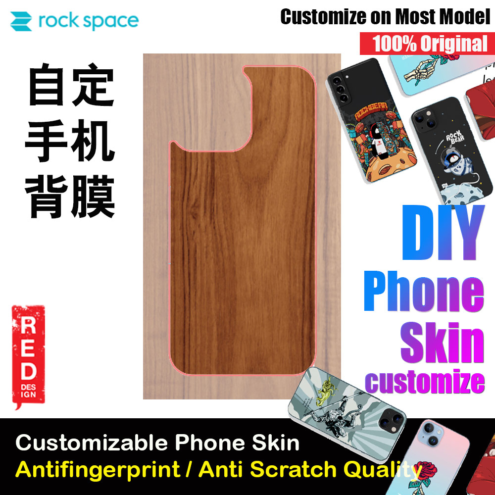 Picture of Rock Space DIY 自定 定制 设计 手机背膜 贴纸 DIY Customize High Quality Print Phone Skin Sticker for Multiple Phone Model with Multiple Photo Images Gallery or with Own Phone Text (Pattern Wood) Red Design- Red Design Cases, Red Design Covers, iPad Cases and a wide selection of Red Design Accessories in Malaysia, Sabah, Sarawak and Singapore 