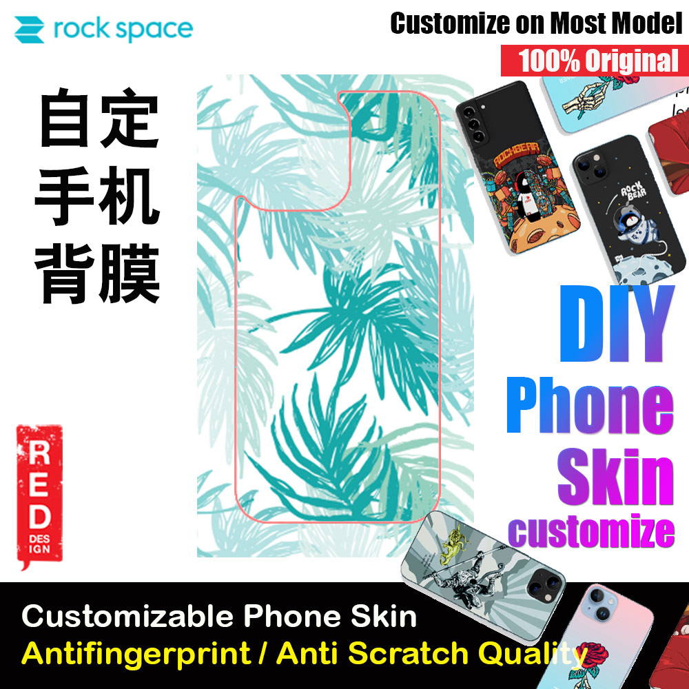 Picture of Rock Space DIY 自定 定制 设计 手机背膜 贴纸 DIY Customize High Quality Print Phone Skin Sticker for Multiple Phone Model with Multiple Photo Images Gallery or with Own Phone Text (Leaf Floral) Red Design- Red Design Cases, Red Design Covers, iPad Cases and a wide selection of Red Design Accessories in Malaysia, Sabah, Sarawak and Singapore 