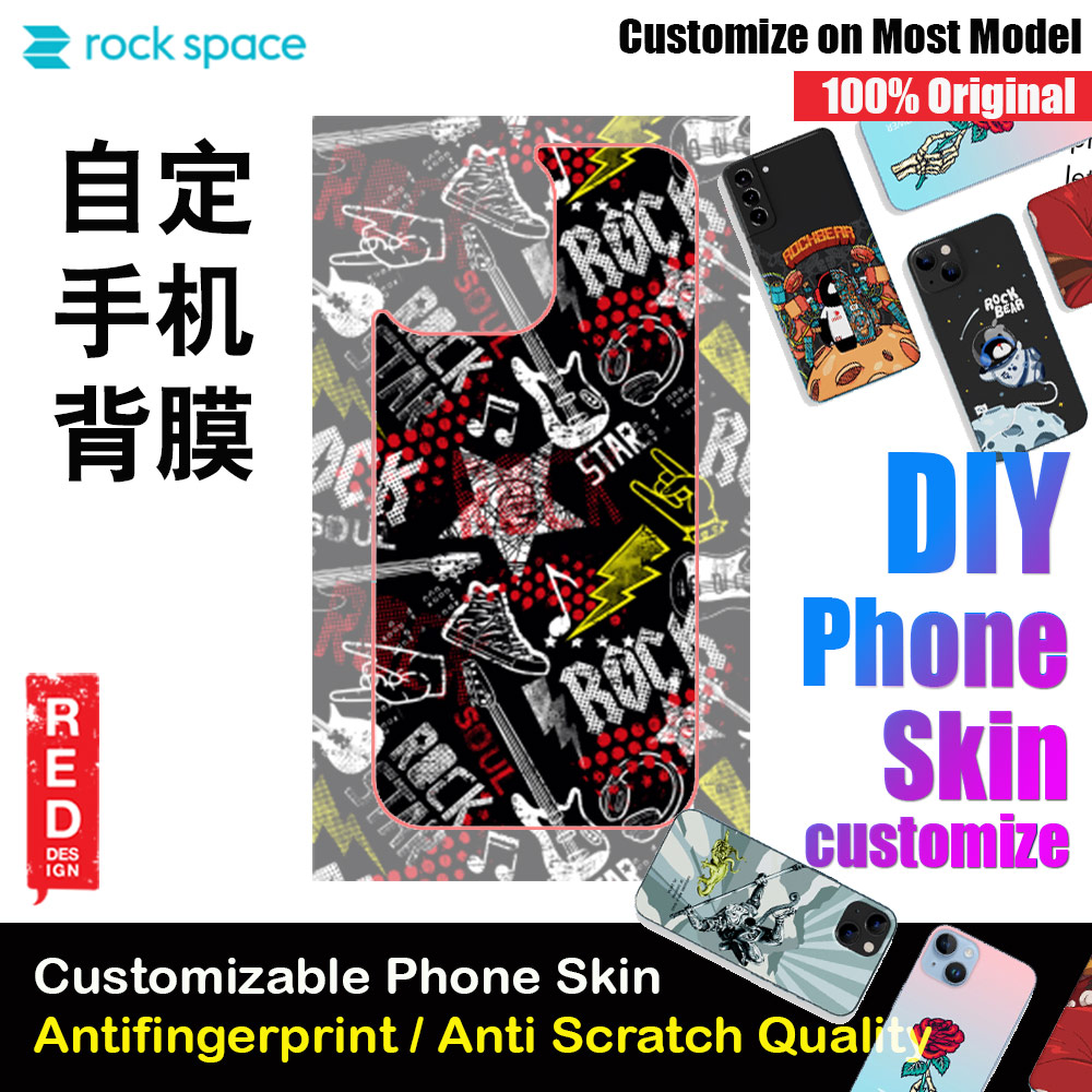 Picture of Rock Space DIY 自定 定制 设计 手机背膜 贴纸 DIY Customize High Quality Print Phone Skin Sticker for Multiple Phone Model with Multiple Photo Images Gallery or with Own Phone Text (Pattern Collage) Red Design- Red Design Cases, Red Design Covers, iPad Cases and a wide selection of Red Design Accessories in Malaysia, Sabah, Sarawak and Singapore 