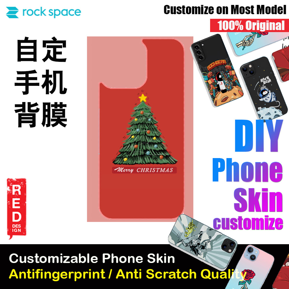 Picture of Rock Space DIY 自定 定制 设计 手机背膜 贴纸 DIY Customize High Quality Print Phone Skin Sticker for Multiple Phone Model with Multiple Photo Images Gallery or with Own Phone Cellphone (Merry Christmas) Red Design- Red Design Cases, Red Design Covers, iPad Cases and a wide selection of Red Design Accessories in Malaysia, Sabah, Sarawak and Singapore 