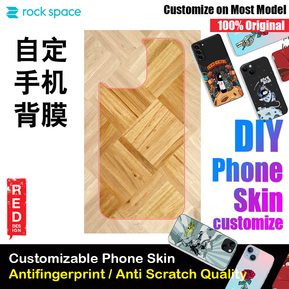 Picture of Rock Space DIY 自定 定制 设计 手机背膜 贴纸 DIY Customize High Quality Print Phone Skin Sticker for Multiple Phone Model with Multiple Photo Images Gallery or with Own Phone Text (Pattern Parquet) Red Design- Red Design Cases, Red Design Covers, iPad Cases and a wide selection of Red Design Accessories in Malaysia, Sabah, Sarawak and Singapore 