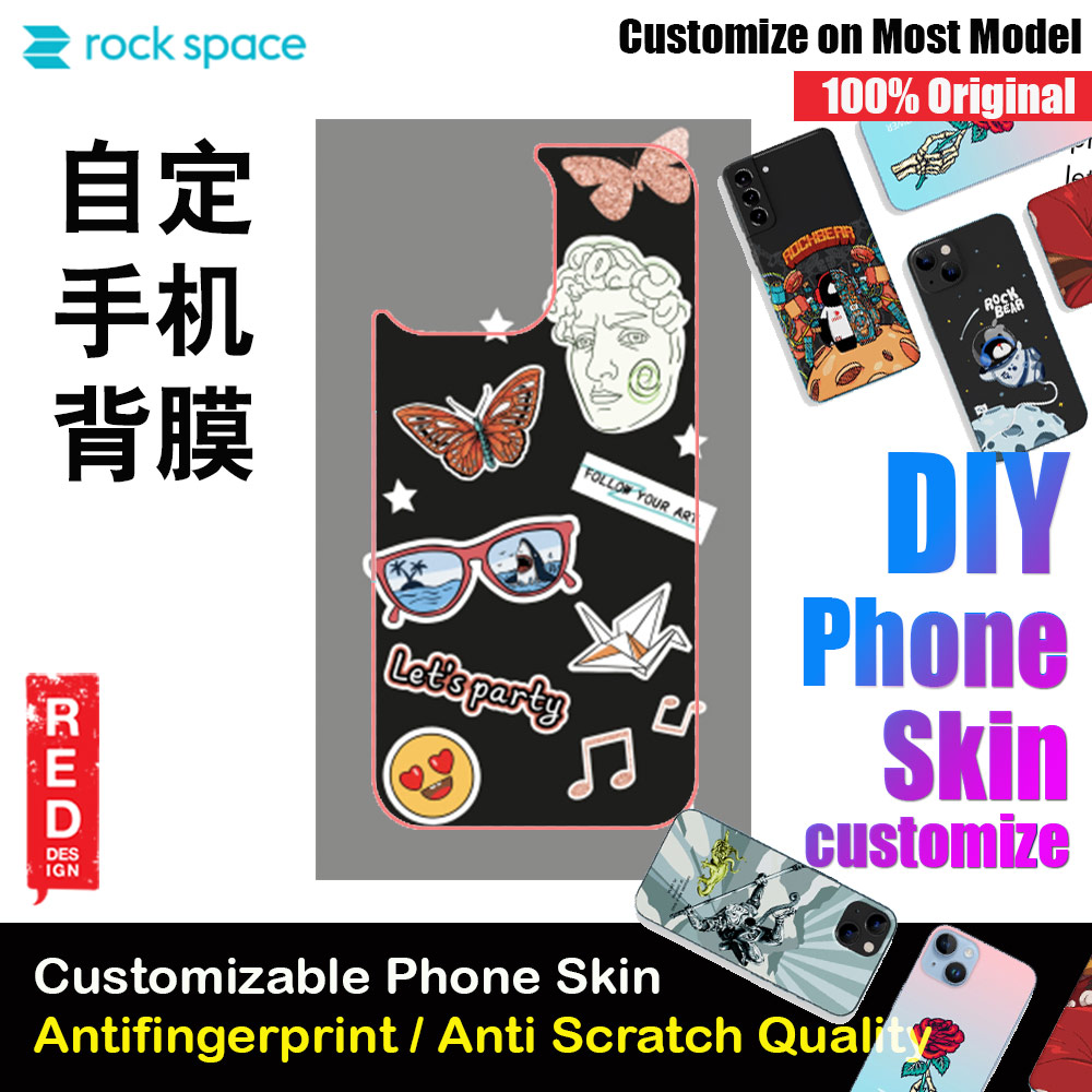 Picture of Rock Space DIY 自定 定制 设计 手机背膜 贴纸 DIY Customize High Quality Print Phone Skin Sticker for Multiple Phone Model with Multiple Photo Images Gallery or with Own Phone Text (Pattern Collage) Red Design- Red Design Cases, Red Design Covers, iPad Cases and a wide selection of Red Design Accessories in Malaysia, Sabah, Sarawak and Singapore 