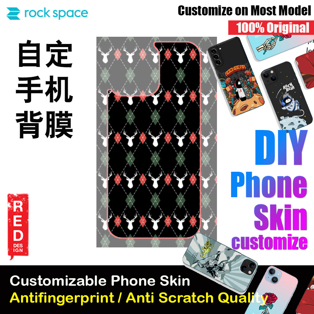 Picture of Rock Space DIY 自定 定制 设计 手机背膜 贴纸 DIY Customize High Quality Print Phone Skin Sticker for Multiple Phone Model with Multiple Photo Images Gallery or with Own Phone Cellphone (Merry Christmas Patterns) Red Design- Red Design Cases, Red Design Covers, iPad Cases and a wide selection of Red Design Accessories in Malaysia, Sabah, Sarawak and Singapore 