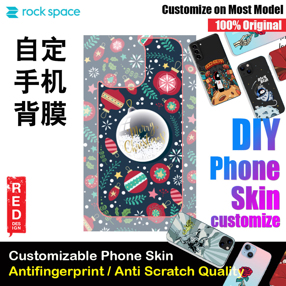 Picture of Rock Space DIY 自定 定制 设计 手机背膜 贴纸 DIY Customize High Quality Print Phone Skin Sticker for Multiple Phone Model with Multiple Photo Images Gallery or with Own Phone Cellphone (Merry Christmas) Red Design- Red Design Cases, Red Design Covers, iPad Cases and a wide selection of Red Design Accessories in Malaysia, Sabah, Sarawak and Singapore 