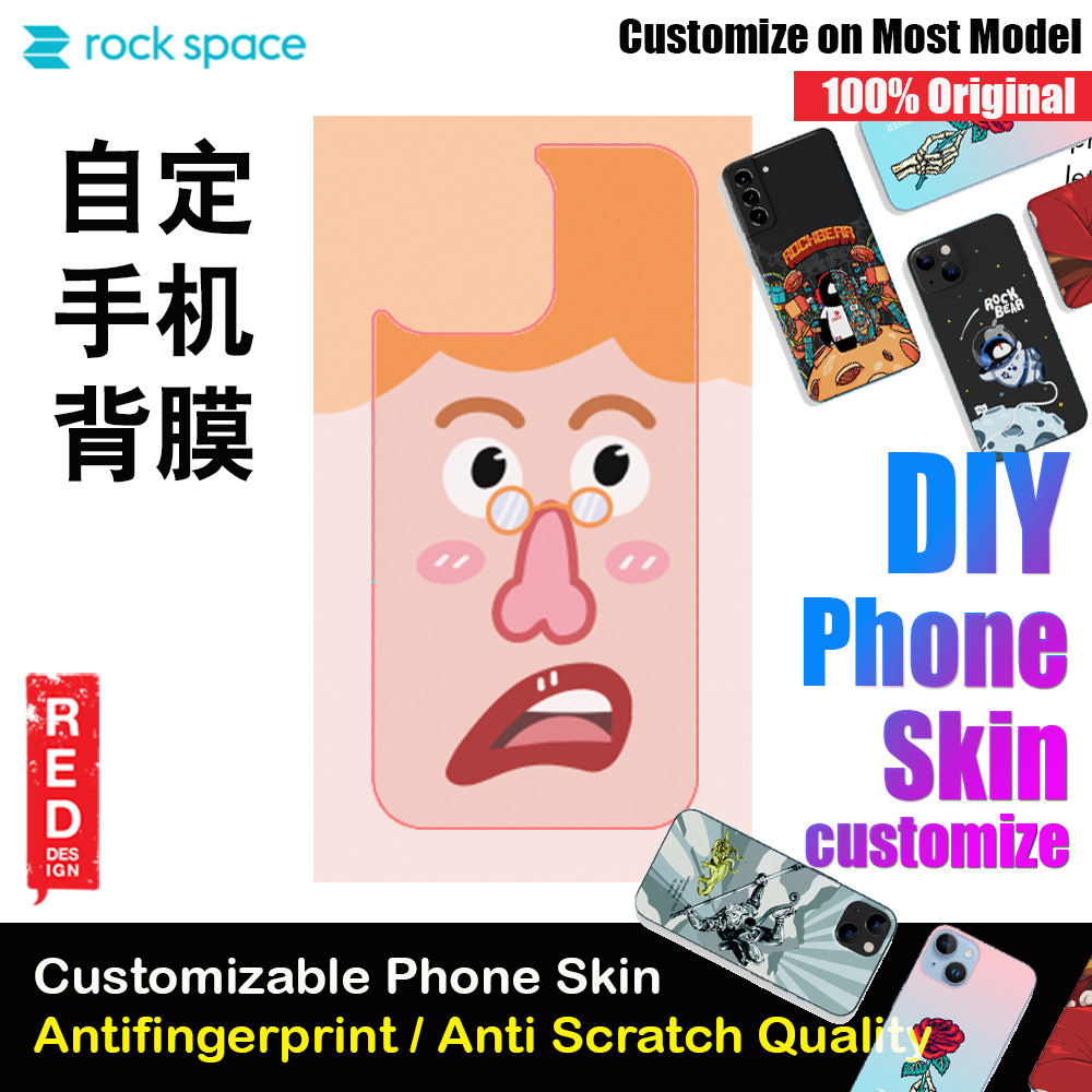 Picture of Rock Space DIY 自定 定制 设计 手机背膜 贴纸 DIY Customize High Quality Print Phone Skin Sticker for Multiple Phone Model with Multiple Photo Images Gallery or with Own Phone Text (People Funny Face) Red Design- Red Design Cases, Red Design Covers, iPad Cases and a wide selection of Red Design Accessories in Malaysia, Sabah, Sarawak and Singapore 