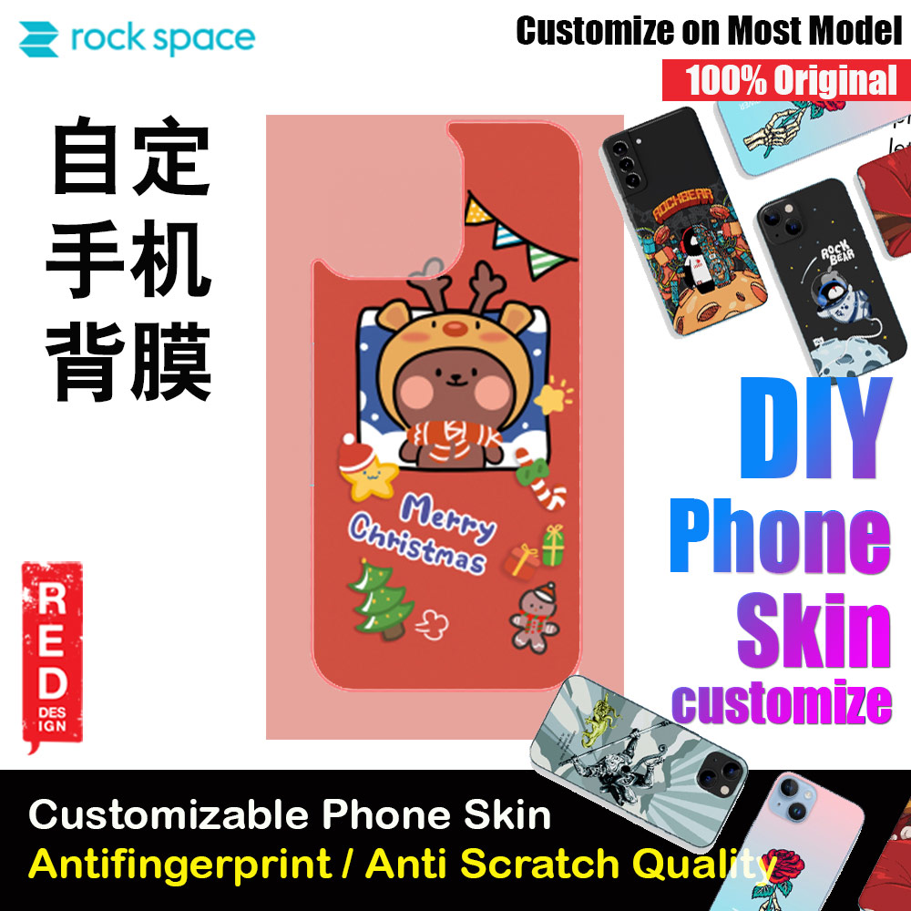 Picture of Rock Space DIY ?? ?? ?? ???? ?? DIY Customize High Quality Print Phone Skin Sticker for Multiple Phone Model with Multiple Photo Images Gallery or with Own Phone Cellphone (Merry Christmas) Red Design- Red Design Cases, Red Design Covers, iPad Cases and a wide selection of Red Design Accessories in Malaysia, Sabah, Sarawak and Singapore 