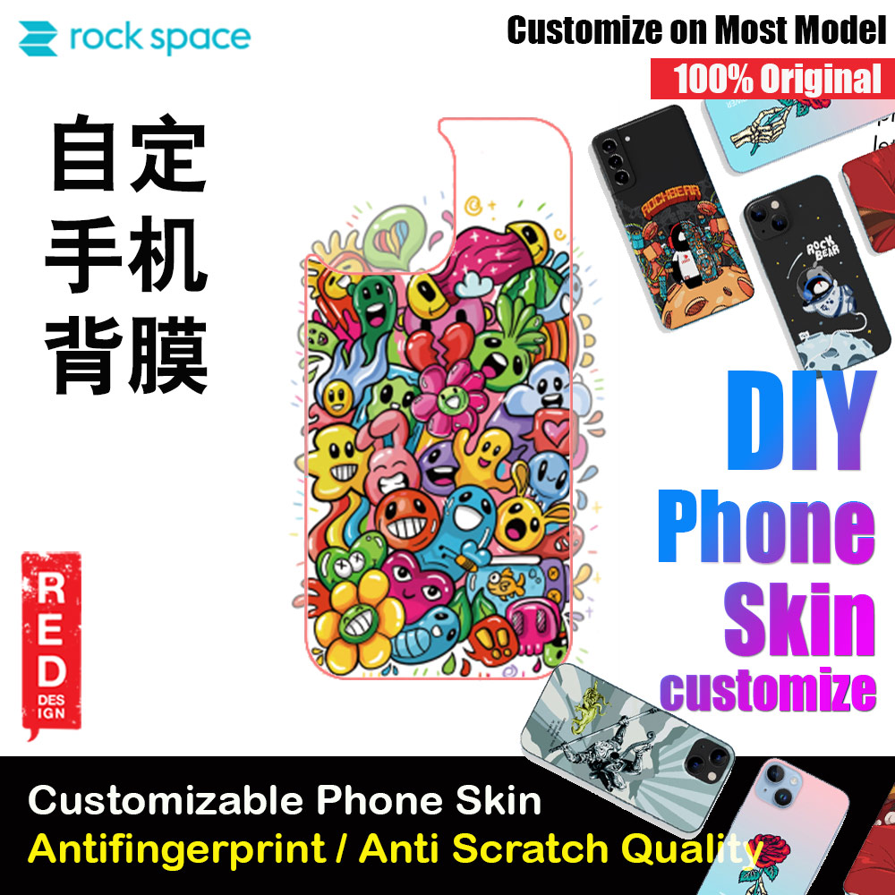 Picture of Rock Space DIY 自定 定制 设计 手机背膜 贴纸 DIY Customize High Quality Print Phone Skin Sticker for Multiple Phone Model with Multiple Photo Images Gallery or with Own Phone Text (Pattern doodle) Red Design- Red Design Cases, Red Design Covers, iPad Cases and a wide selection of Red Design Accessories in Malaysia, Sabah, Sarawak and Singapore 