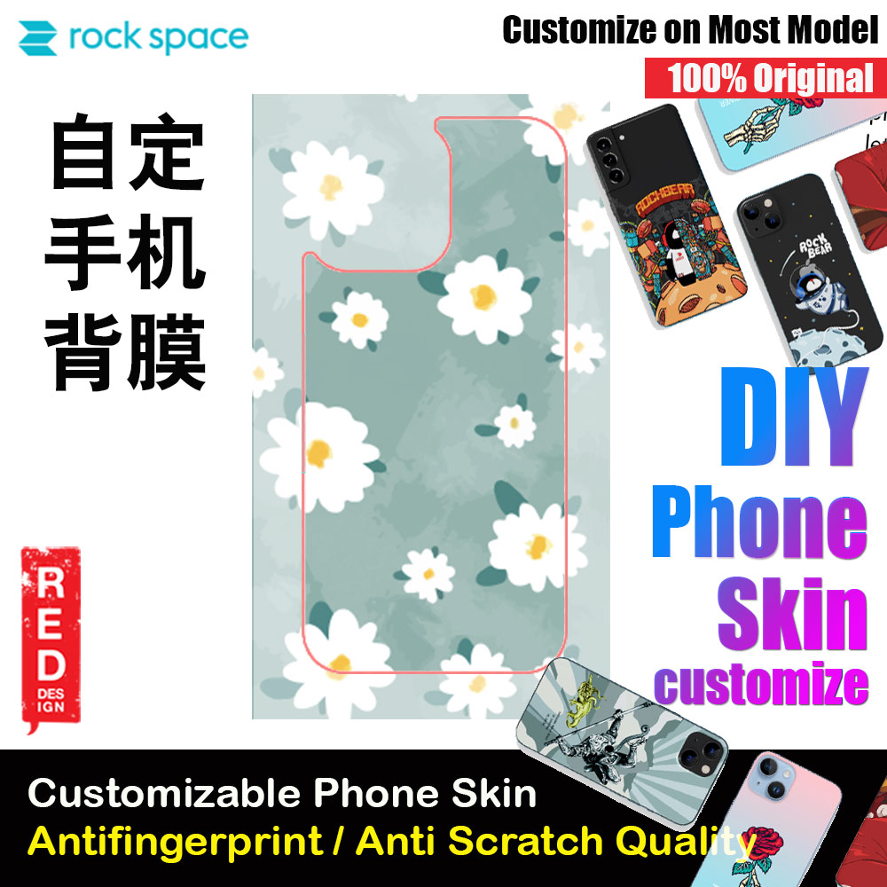 Picture of Rock Space DIY 自定 定制 设计 手机背膜 贴纸 DIY Customize High Quality Print Phone Skin Sticker for Multiple Phone Model with Multiple Photo Images Gallery or with Own Phone Text (Pattern Flowers Floral) Red Design- Red Design Cases, Red Design Covers, iPad Cases and a wide selection of Red Design Accessories in Malaysia, Sabah, Sarawak and Singapore 