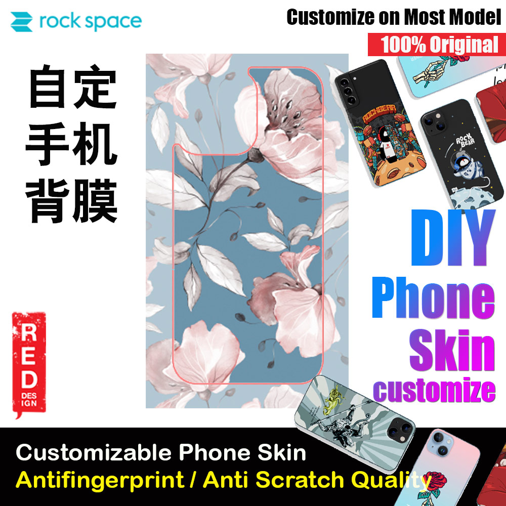 Picture of Rock Space DIY 自定 定制 设计 手机背膜 贴纸 DIY Customize High Quality Print Phone Skin Sticker for Multiple Phone Model with Multiple Photo Images Gallery or with Own Phone Text (Flowers Floral) Red Design- Red Design Cases, Red Design Covers, iPad Cases and a wide selection of Red Design Accessories in Malaysia, Sabah, Sarawak and Singapore 