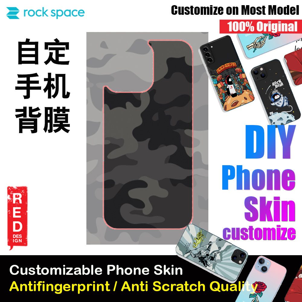 Picture of Rock Space DIY 自定 定制 设计 手机背膜 贴纸 DIY Customize High Quality Print Phone Skin Sticker for Multiple Phone Model with Multiple Photo Images Gallery or with Own Phone Text (Pattern camouflage) Red Design- Red Design Cases, Red Design Covers, iPad Cases and a wide selection of Red Design Accessories in Malaysia, Sabah, Sarawak and Singapore 
