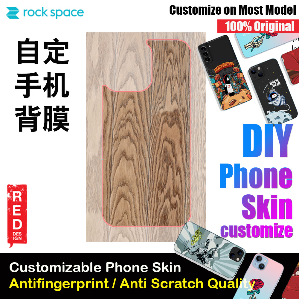 Picture of Rock Space DIY 自定 定制 设计 手机背膜 贴纸 DIY Customize High Quality Print Phone Skin Sticker for Multiple Phone Model with Multiple Photo Images Gallery or with Own Phone Text (Pattern Wood) Red Design- Red Design Cases, Red Design Covers, iPad Cases and a wide selection of Red Design Accessories in Malaysia, Sabah, Sarawak and Singapore 