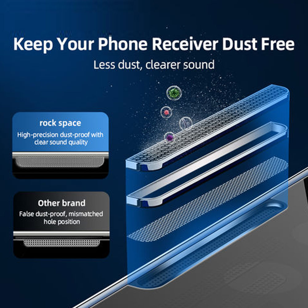 Picture of Apple iPhone 13 6.1 | Rock Space HD Full Coverage Tempered Glass with Dust Filter with Easy Installation Helper Tools for iPhone 14 13 Pro 6.1 (Crsytal Clear HD)