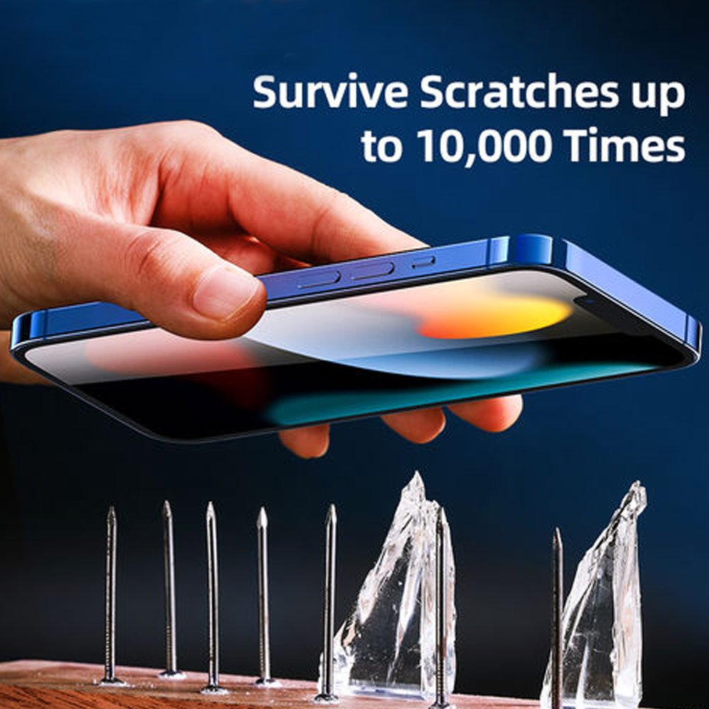 Picture of Apple iPhone 13 6.1 | Rock Space HD Full Coverage Tempered Glass with Dust Filter with Easy Installation Helper Tools for iPhone 14 13 Pro 6.1 (Crsytal Clear HD)