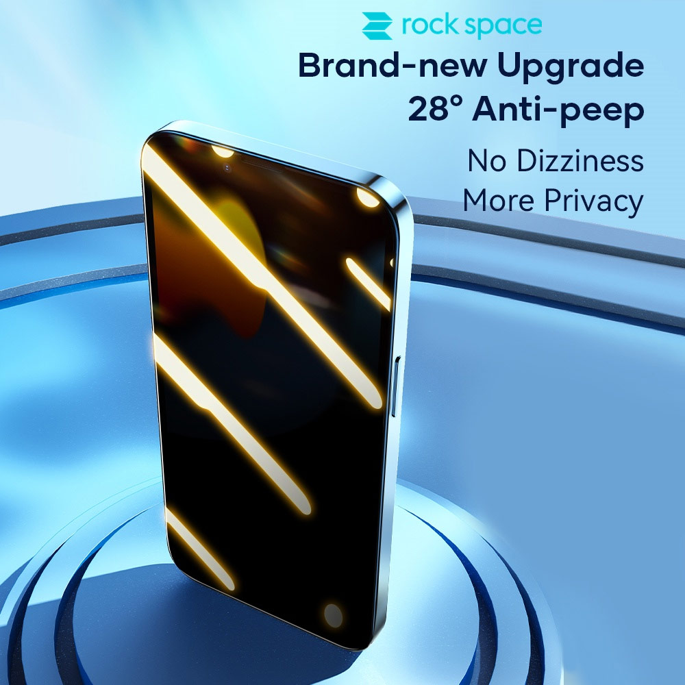 Picture of Apple iPhone 13 6.1 | Rock Space HD Full Coverage Tempered Glass for iPhone 13 iPhone 13 Pro 6.1 (Privacy Anti View Anti Peep)