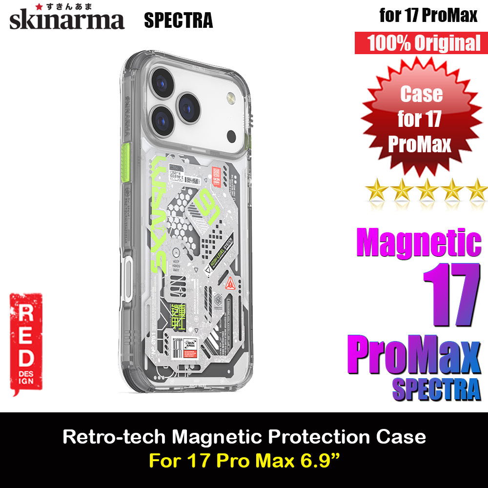 Picture of Skinarma Spectra  Magcharge Drop Protection Case for iPhone 17 Pro Max 6.9 (Grey) Apple iPhone 17 Pro Max 6.9- Apple iPhone 17 Pro Max 6.9 Cases, Apple iPhone 17 Pro Max 6.9 Covers, iPad Cases and a wide selection of Apple iPhone 17 Pro Max 6.9 Accessories in Malaysia, Sabah, Sarawak and Singapore 