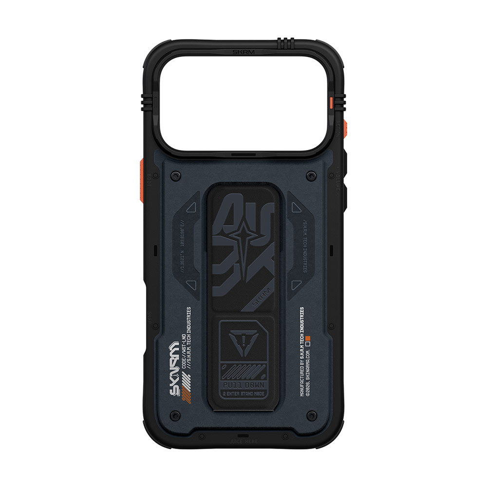 Picture of Apple iPhone 17 Pro Max 6.9 Case | Skinarma Aegis Magcharge Grip Stand Droop Protection Case for iPhone 17 Pro Max 6.9 (Navy)