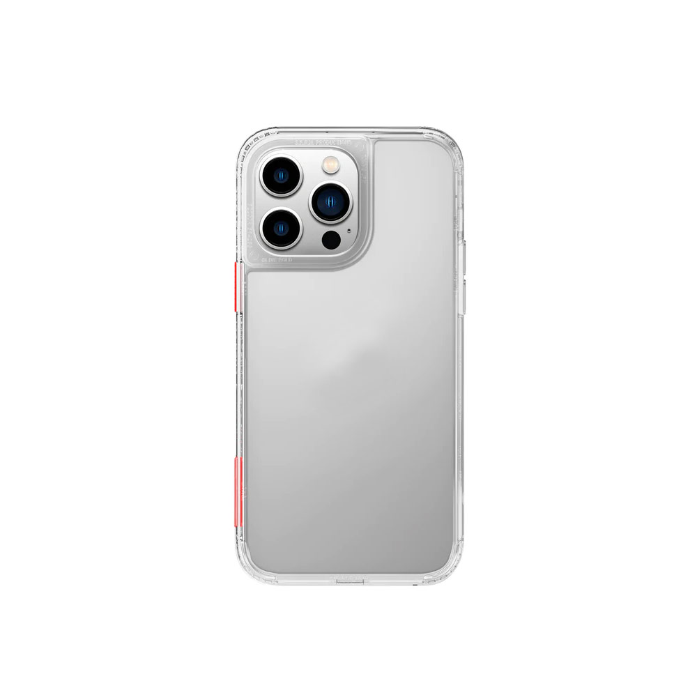 Picture of Apple iPhone 14 Plus 6.7 Case | Skinarma Saido AirGrooves Corners Series Drop Protection Case with DIY Decor Sticker for iPhone 14 Plus 6.7 (Clear)