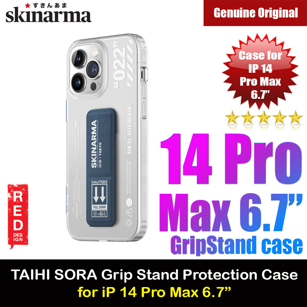 Picture of Skinarma Taihi Sora 4 Corners Drop Protection Grip Stand Case for iPhone 14 Pro Max 6.7 (Blue) Apple iPhone 14 Pro Max 6.7- Apple iPhone 14 Pro Max 6.7 Cases, Apple iPhone 14 Pro Max 6.7 Covers, iPad Cases and a wide selection of Apple iPhone 14 Pro Max 6.7 Accessories in Malaysia, Sabah, Sarawak and Singapore 