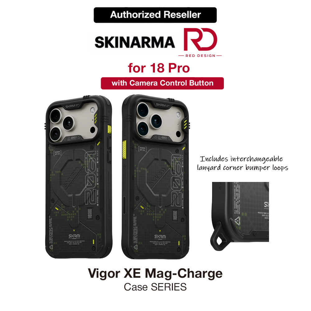 Picture of Skinarma VIGOR XE Magnetic Charge Drop Protection Case with Camera Control Button for iPhone 18 Pro 6.3 - Grey Apple iPhone 18 Pro- Apple iPhone 18 Pro Cases, Apple iPhone 18 Pro Covers, iPad Cases and a wide selection of Apple iPhone 18 Pro Accessories in Malaysia, Sabah, Sarawak and Singapore