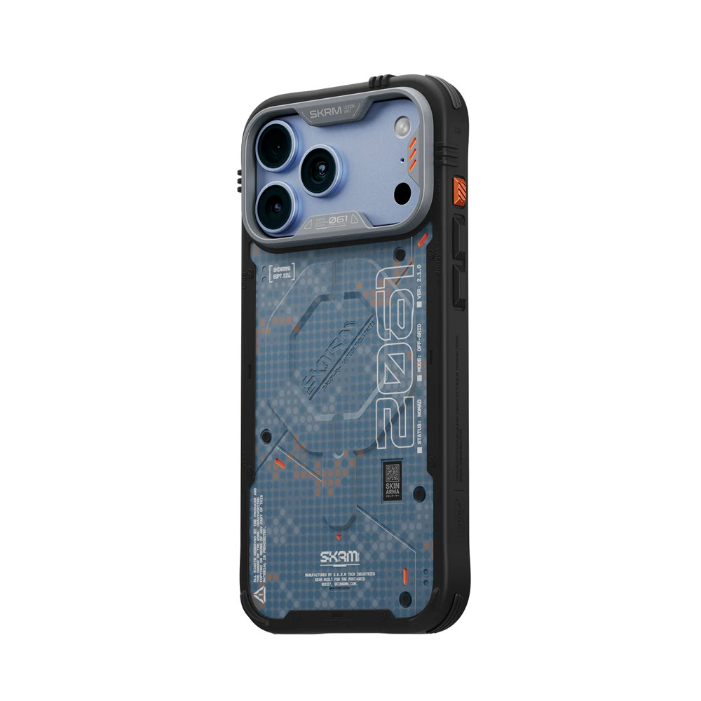 Picture of Apple iPhone 18 Pro Max Case | Skinarma VIGOR XE Magnetic Charge Drop Protection Case with Camera Control Button for iPhone 18 Pro Max 6.9 - Blue