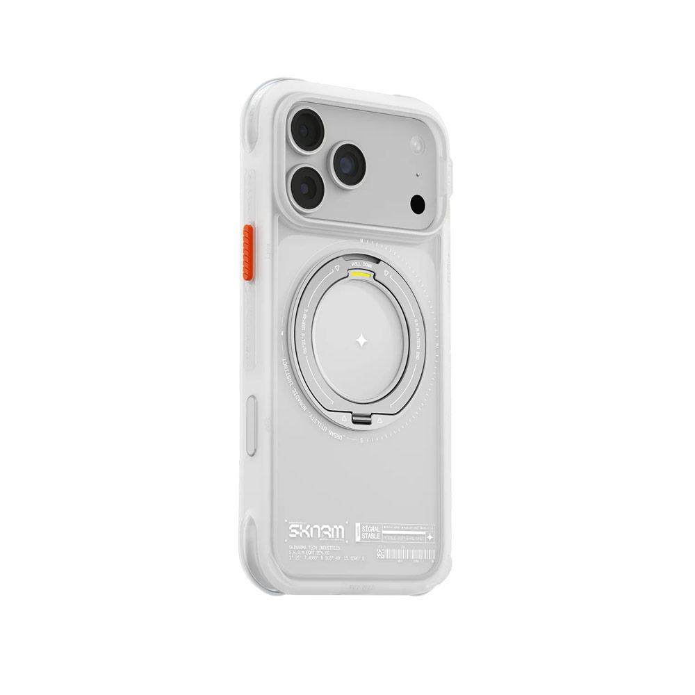 Picture of Apple iPhone 18 Pro Case | Skinarma Atlas Magnetic Charge 360° Rotatable Kickstand Drop Protection Case for iPhone 18 Pro 6.3 - Frost
