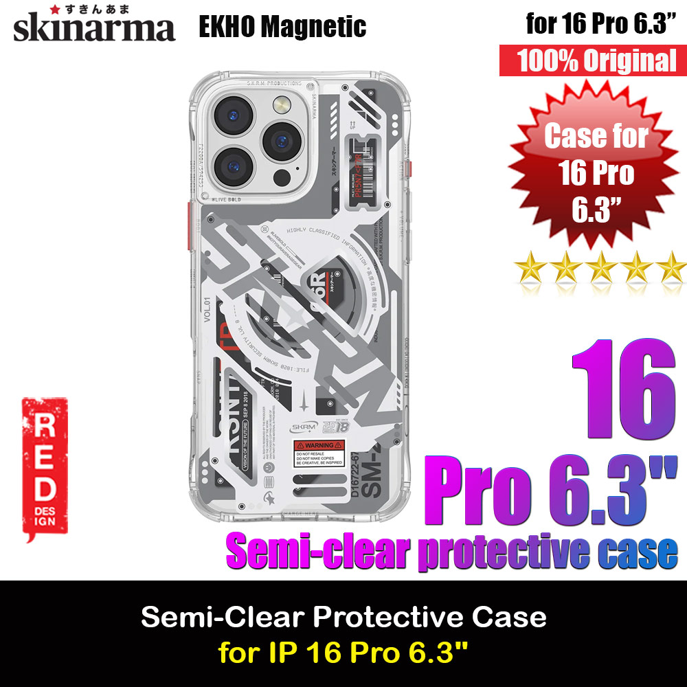 Picture of Skinarma Ekho  Magnetic Charge Drop Protection Case for iPhone 16 Pro 6.3 (Clear) Apple iPhone 16 Pro 6.3- Apple iPhone 16 Pro 6.3 Cases, Apple iPhone 16 Pro 6.3 Covers, iPad Cases and a wide selection of Apple iPhone 16 Pro 6.3 Accessories in Malaysia, Sabah, Sarawak and Singapore 