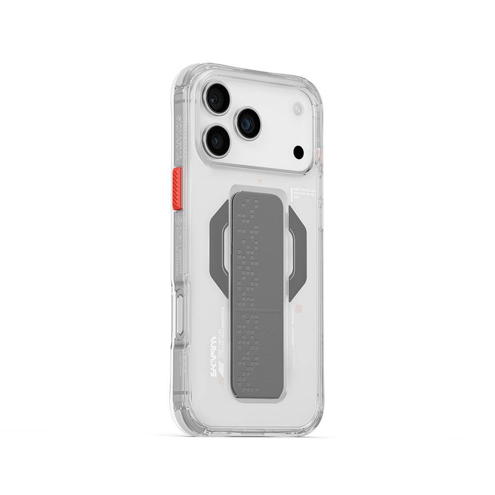 Picture of Apple iPhone 17 Pro Max 6.9 Case | Skinarma Haxa Magcharge Grip Stand Droop Protection Case for iPhone 17 Pro Max 6.9 (Clear)