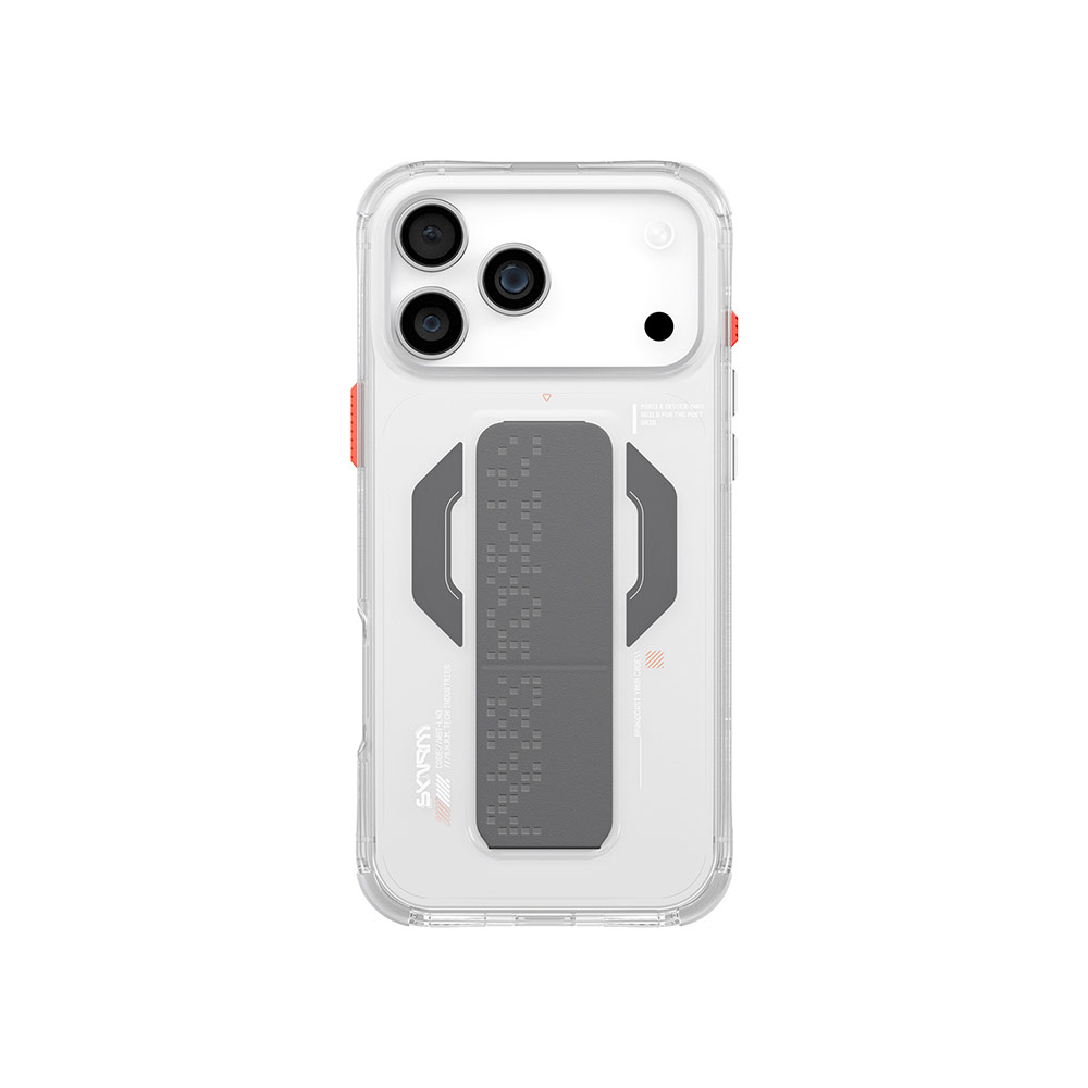 Picture of Apple iPhone 17 Pro Max 6.9 Case | Skinarma Haxa Magcharge Grip Stand Droop Protection Case for iPhone 17 Pro Max 6.9 (Clear)