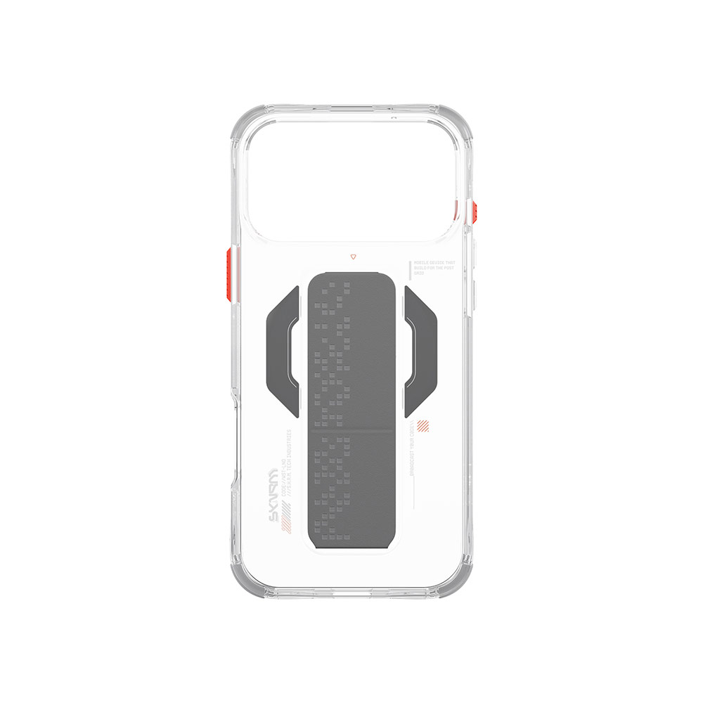 Picture of Apple iPhone 17 Pro Max 6.9 Case | Skinarma Haxa Magcharge Grip Stand Droop Protection Case for iPhone 17 Pro Max 6.9 (Clear)