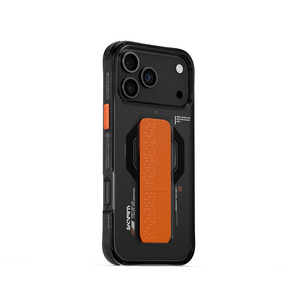 Picture of Apple iPhone 17 Pro Max 6.9 Case | Skinarma Haxa Magcharge Grip Stand Droop Protection Case for iPhone 17 Pro Max 6.9 (Graphite)