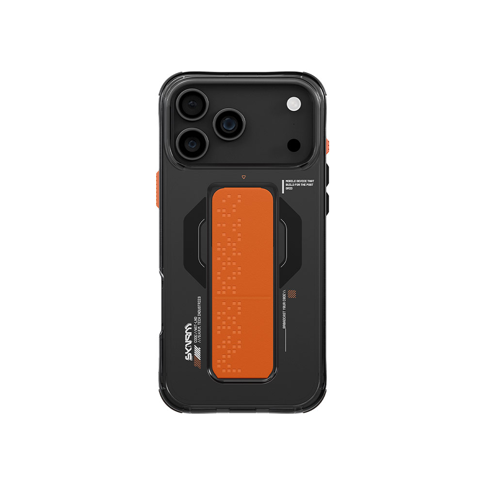 Picture of Apple iPhone 17 Pro Max 6.9 Case | Skinarma Haxa Magcharge Grip Stand Droop Protection Case for iPhone 17 Pro Max 6.9 (Graphite)